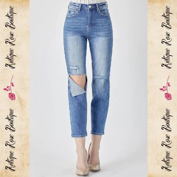 🌹 Risen Relaxed Fit High Waist Jeans - Picture 3 of 9